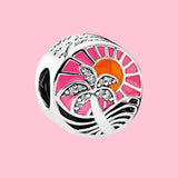 Paradise Sunset Clip Charm For Women's Bracelet DIY Accessories