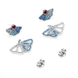 Pav? Fan Stud Earrings Sparkling Ears Accessories