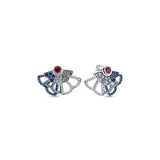 Pav? Fan Stud Earrings Sparkling Ears Accessories