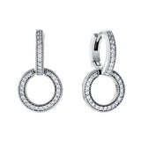 Pav Double Hoop Earrings Christmas Jewelry Gift