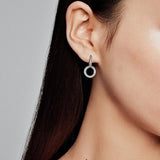 Pav Double Hoop Earrings Christmas Jewelry Gift
