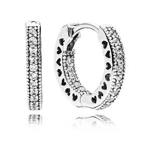 Heart Hoop Earrings For Women's Christmas Jewelry Gift