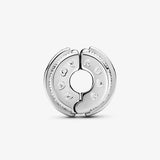 Pav Lines & Logo Clip Charm For Women's Bracelet
