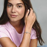 Pav Lines & Logo Clip Charm For Women's Bracelet