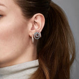 Rose Pav? Heart Hoop Earrings Women's Jewelry Gift