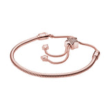 Rose Pav? Star Slider Snake Chain Bracelet Womens DIY Accessories For Ladie