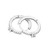 Pav? Hoop Earrings for Women's Christmas Jewelry Gift