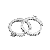 Pav? Hoop Earrings for Women's Christmas Jewelry Gift