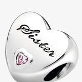 Sister Letter Heart Charm for Bracelet DIY Christmas Gift