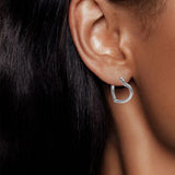 Snake Bone Chain Heart Earrings Women's Christmas Jewelry Gift