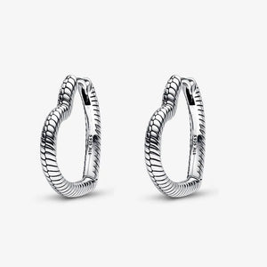 Snake Bone Chain Heart Earrings Women's Christmas Jewelry Gift