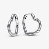 Snake Bone Chain Heart Earrings Women's Christmas Jewelry Gift