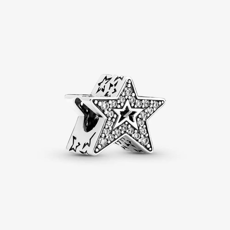 Sparkling Asymmetric Star Charm For Women's Bracelet DIY Accessories