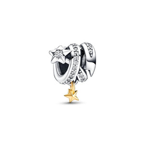 Star Spiral Track Clip Charm for Women's Bracelet DIY Accessories