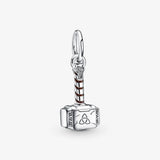 Thor's Hammer Dangle Charm Bracelet Set for Women