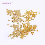 18K Plated Round Spacer Beads for Jewelry Making