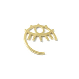 Brass Single Hole Devil's Eye Earring Pendant DIY Material