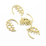 Brass Single Hole Devil's Eye Earring Pendant DIY Material