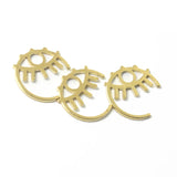 Brass Single Hole Devil's Eye Earring Pendant DIY Material