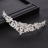 Silver Crystal Princess Bridal Crown Tiara Wedding Hair Accessories