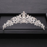 Silver Crystal Princess Bridal Crown Tiara Wedding Hair Accessories