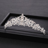 Silver Crystal Princess Bridal Crown Tiara Wedding Hair Accessories