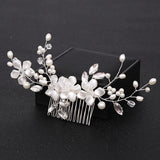 Bride Tiara Hair Comb Pearl Hair Accessories