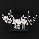 Bride Tiara Hair Comb Pearl Hair Accessories