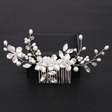 Bride Tiara Hair Comb Pearl Hair Accessories