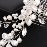Bride Tiara Hair Comb Pearl Hair Accessories