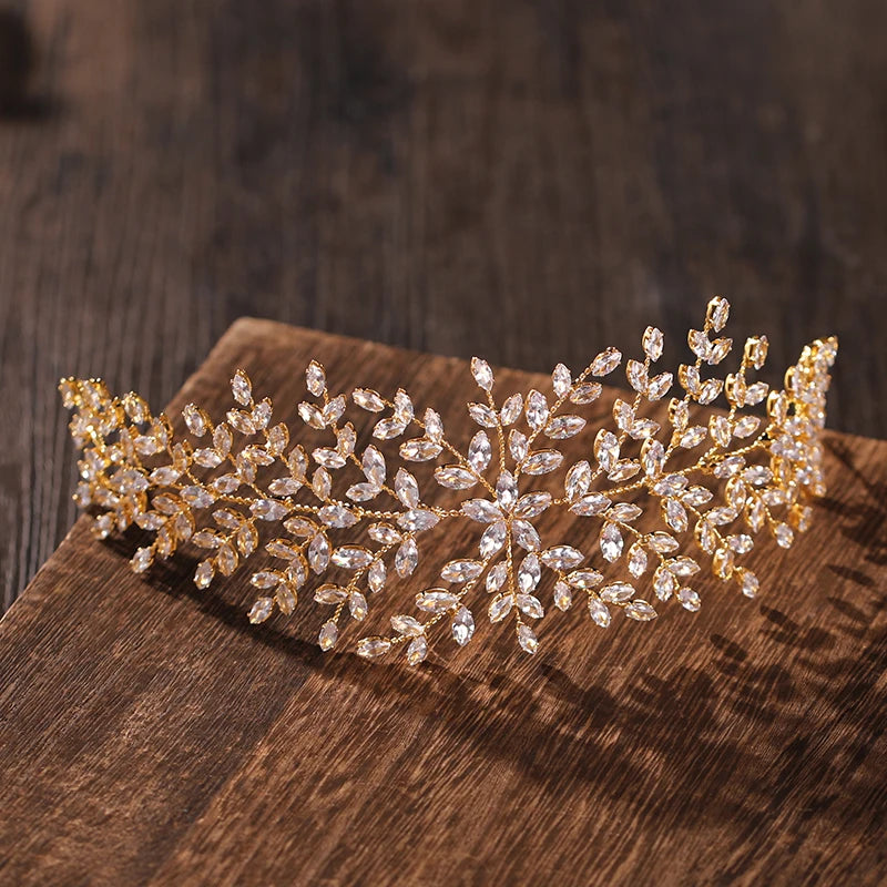 Silver Wedding Zircon Tiaras Women Headband Hair Accessories