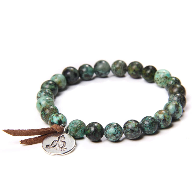 Buddha Tag Charm Sodalite Bracelet for Pray Health