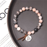 Buddha Tag Charm Sodalite Bracelet for Pray Health