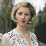 Colored Butterfly Heavy Metal Hoops Earrings