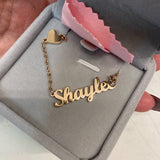 Butterfly Name Necklaces Women Heart Crown Choker Stainless Steel Bijoux