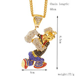 Popeye Big Necklaces & Pendants Men Hip Hop Jewelry Silver Chain