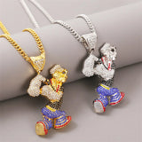 Popeye Big Necklaces & Pendants Men Hip Hop Jewelry Silver Chain