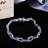 14K Chain Bangle Bracelet Women's Bridal Jewelry