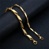 Irregular Geometry Chain Bracelet 3/5mm Width
