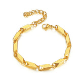 Irregular Geometry Chain Bracelet 3/5mm Width