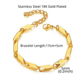 Irregular Geometry Chain Bracelet 3/5mm Width