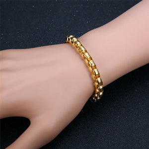 Hiphop 4/6.5mm Box Link Chain Men Bracelet - Jewelry Braslet