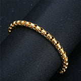 Hiphop 4/6.5mm Box Link Chain Men Bracelet - Jewelry Braslet