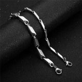 Hiphop Stainless Steel 3/5mm Chain Bracelet Irregular Geometry