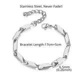 Hiphop Stainless Steel 3/5mm Chain Bracelet Irregular Geometry