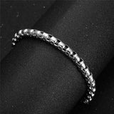 Hiphop Stainless Steel Chain Men Bracelet 4/6.5mm Width