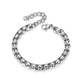 Hiphop Stainless Steel Chain Men Bracelet 4/6.5mm Width