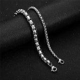 Hiphop Stainless Steel Chain Men Bracelet 4/6.5mm Width