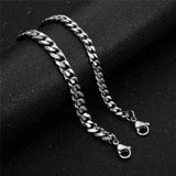 Cuban Link Chain Bracelet Stainless Steel HipHop 4/7mm Width Men Women Jewelry