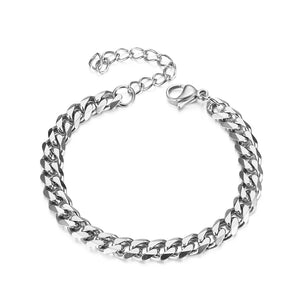 Punk Stainless Steel Chain Men Bracelet 4/7mm Width